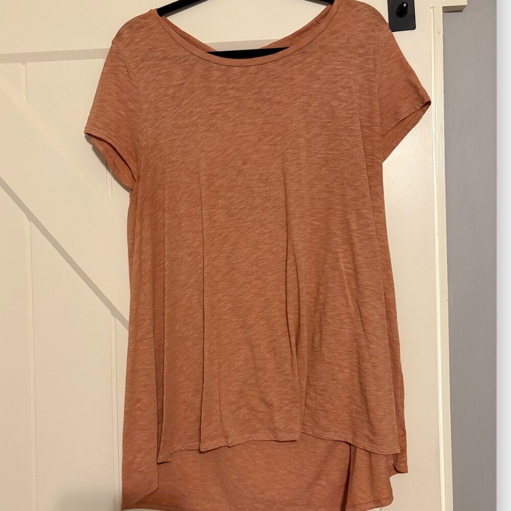 Earthy tone orange casual top